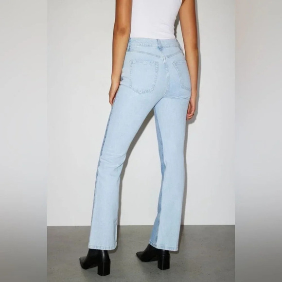 Dynamite Candice Two tone Boot cut Jeans High Rise Waist Denim Cotton Blue 25 - Picture 15 of 15